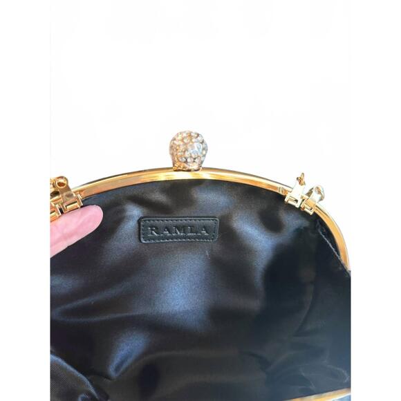 NEW RAMLA women\'s crystal evening purse in pink